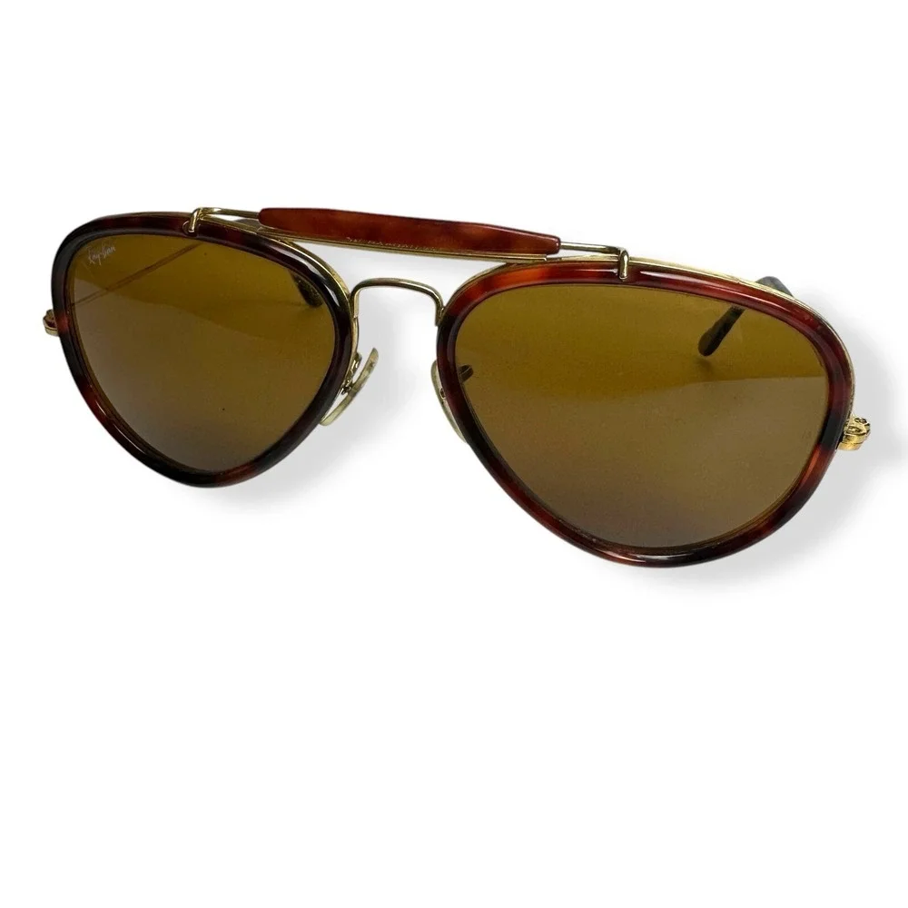 VTG Ray-Ban Bausch & Lomb Road Spirit 62mm Sunglasses - 80s Tortoise W0743 62-14